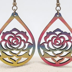 Intra απο ξύλο plywood 3mm-4mm πάχος – Ροζ Σκουλαρίκια Αρχεία Δίασταση  5x5 cm INTRAFABR-121542352