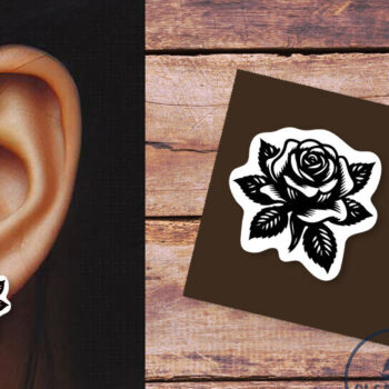 Intra απο ξύλο plywood 3mm-4mm πάχος – Σκουλαρίκια τριαντάφυλλο | Καλοκαιρινό λέιζερ λουλουδιών Δίασταση 5x5 cm INTRAFABR-120359949 - Image 2