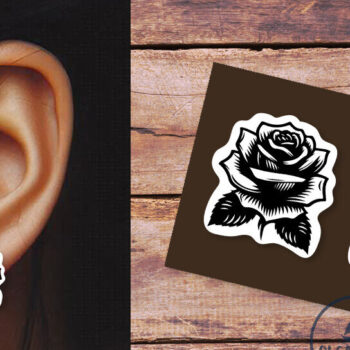 Intra απο ξύλο plywood 3mm-4mm πάχος – Σκουλαρίκια τριαντάφυλλο | Καλοκαιρινό λέιζερ λουλουδιών Δίασταση 5x5 cm INTRAFABR-120358742 - Image 2