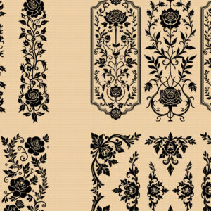 Intra απο ξύλο plywood 3mm-4mm πάχος – Rose Floral Δίασταση  20x20 cm INTRAFABR-123829558