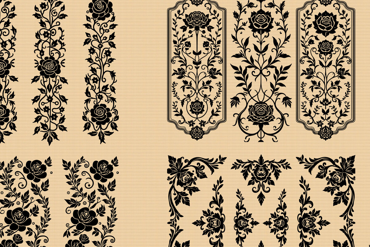 Intra απο ξύλο plywood 3mm-4mm πάχος – Rose Floral Δίασταση  20x20 cm INTRAFABR-123829558