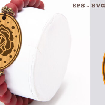 Intra απο ξύλο plywood 3mm-4mm πάχος – Βραχιόλι με κομμένο λέιζερ Rose Flower Δίασταση 20x20 cm INTRAFABR-104775311 - Image 1