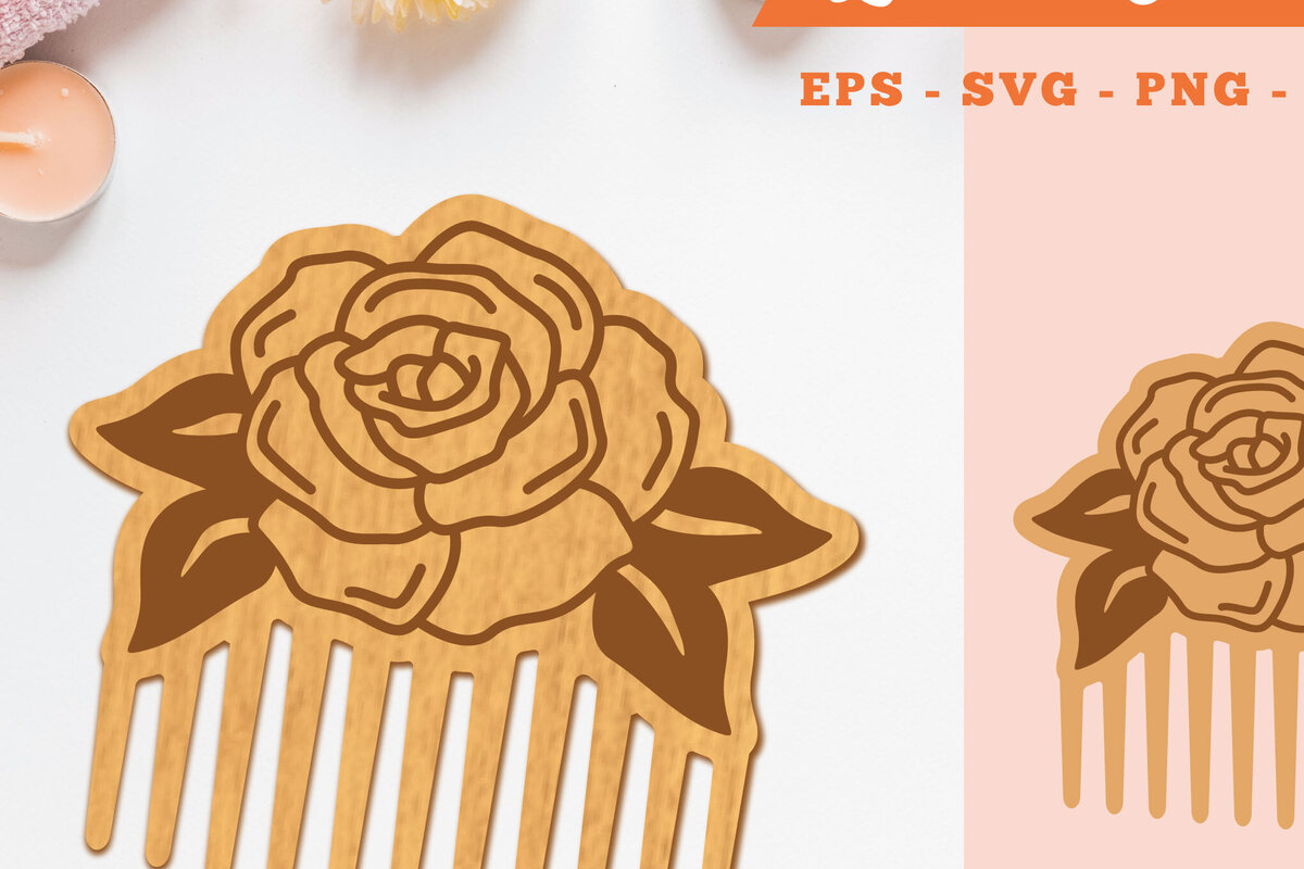 Intra απο ξύλο plywood 3mm-4mm πάχος – Rose FlowerComb Δίασταση  20x20 cm INTRAFABR-105417803