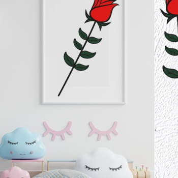 Intra απο ξύλο plywood 3mm-4mm πάχος – Τριαντάφυλλο, λέιζερ λουλουδιών Δίασταση 20x20 cm INTRAFABR-8308278 - Image 3