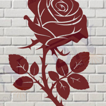 Intra απο ξύλο plywood 3mm-4mm πάχος – Rose Flower Decor & Print Design Δίασταση  40x30 cm INTRAFABR-117206903 - Image 3