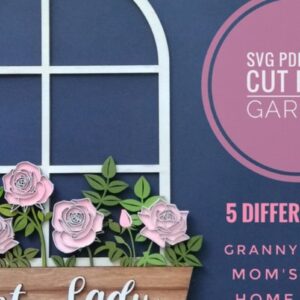 Intra απο ξύλο plywood 3mm-4mm πάχος – Αρχείο περικοπής Sin Garden Rose Δίασταση  20x20 cm INTRAFABR-34574524