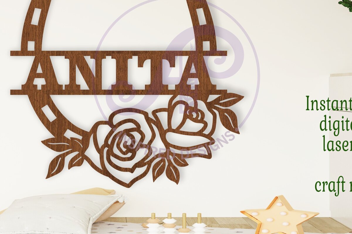 Intra απο ξύλο plywood 3mm-4mm πάχος – Σήμα ονόματος παπουτσιού Rose Horse Δίασταση  20x20 cm INTRAFABR-104459392