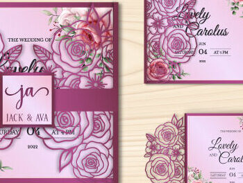 Intra απο ξύλο plywood 3mm-4mm πάχος – Τριαντάφυλλο Προσκλητήριο Δίασταση  20x20 cm INTRAFABR-30616230 - Image 1