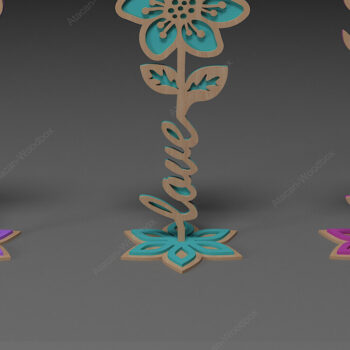 Intra απο ξύλο plywood 3mm-4mm πάχος – Rose Files, Flower Laser Files Δίασταση  20x20 cm INTRAFABR-68564404 - Image 2