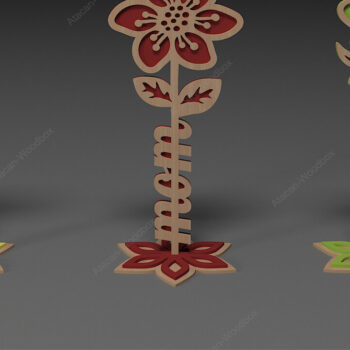 Intra απο ξύλο plywood 3mm-4mm πάχος – Rose Files, Flower Laser Files Δίασταση  20x20 cm INTRAFABR-68564404 - Image 3