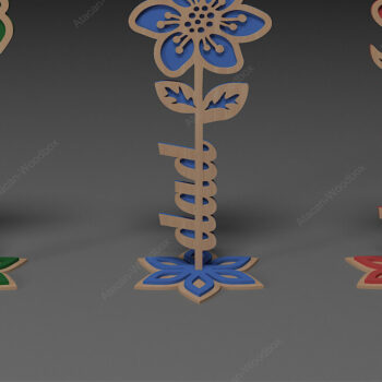 Intra απο ξύλο plywood 3mm-4mm πάχος – Rose Files, Flower Laser Files Δίασταση  20x20 cm INTRAFABR-68564404 - Image 4