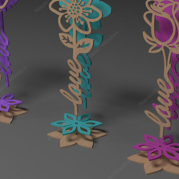 Intra απο ξύλο plywood 3mm-4mm πάχος – Rose Files, Flower Laser Files Δίασταση  20x20 cm INTRAFABR-68564404 - Image 5