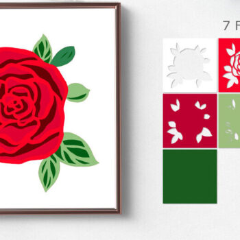 Intra απο ξύλο plywood 3mm-4mm πάχος –  προτύπου Rose Lightbox / Rose Cri Δίασταση  20x20 cm INTRAFABR-118220358 - Image 1