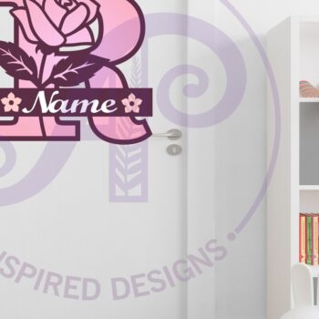 Intra απο ξύλο plywood 3mm-4mm πάχος – Πινακίδες ονόματος δέσμης γραμμάτων μονόγραμμα τριαντάφυλλου Δίασταση  20x20 cm INTRAFABR-88936083 - Image 3