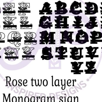 Intra απο ξύλο plywood 3mm-4mm πάχος – Πινακίδες ονόματος δέσμης γραμμάτων μονόγραμμα τριαντάφυλλου Δίασταση  20x20 cm INTRAFABR-88936083 - Image 5