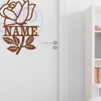 Intra απο ξύλο plywood 3mm-4mm πάχος – Τριαντάφυλλο Σήμα ονόματος Πρότυπο κοπής με λέιζερ Δίασταση  20x20 cm INTRAFABR-78906217 - Image 2