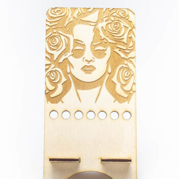 Intra απο ξύλο plywood 3mm-4mm πάχος – Rose Phone Stand Δίασταση 20x20 cm INTRAFABR-68728280 - Image 2