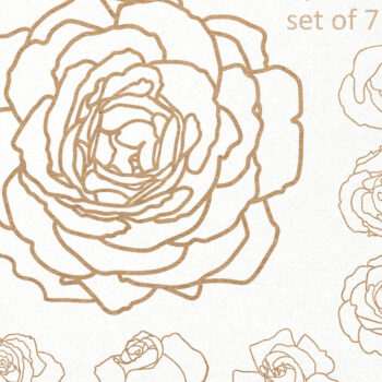 Intra απο ξύλο plywood 3mm-4mm πάχος – Πακέτο Rose, 7 Vintage δαντέλα λουλούδια Δίασταση  20x20 cm INTRAFABR-24714497 - Image 1