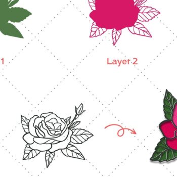 Intra απο ξύλο plywood 3mm-4mm πάχος – Τριαντάφυλλο Ημέρα του Αγίου Βαλεντίνου Δίασταση 20x20 cm INTRAFABR-85966034 - Image 2