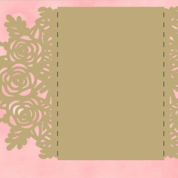 Intra απο ξύλο plywood 3mm-4mm πάχος – Τριαντάφυλλο Προσκλητήριο Γάμου Κόψιμο Δίασταση  20x20 cm INTRAFABR-19314799 - Image 2