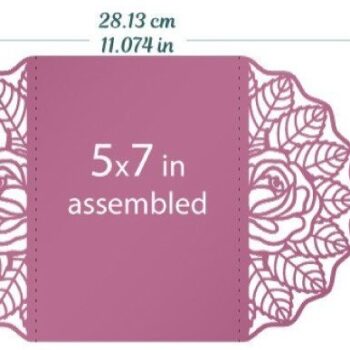 Intra απο ξύλο plywood 3mm-4mm πάχος – Τριαντάφυλλα Πύλη Διπλωμένη Κάρτα 5x7, Προσκλητήριο Γάμου Δίασταση  20x20 cm INTRAFABR-32319986 - Image 6