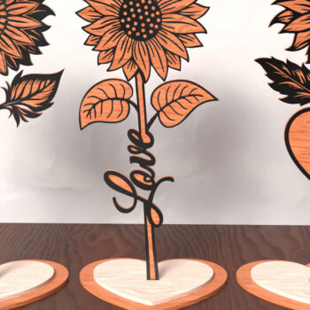 Intra απο ξύλο plywood 3mm-4mm πάχος – Αρχείο κοπής με λέιζερ τριαντάφυλλα, δώρο για την ημέρα της μητέρας Δίασταση 20x20 cm INTRAFABR-119308203 - Image 2