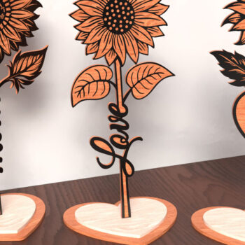 Intra απο ξύλο plywood 3mm-4mm πάχος – Αρχείο κοπής με λέιζερ τριαντάφυλλα, δώρο για την ημέρα της μητέρας Δίασταση 20x20 cm INTRAFABR-119308203 - Image 3