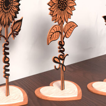 Intra απο ξύλο plywood 3mm-4mm πάχος – Αρχείο κοπής με λέιζερ τριαντάφυλλα, δώρο για την ημέρα της μητέρας Δίασταση 20x20 cm INTRAFABR-119308203 - Image 4