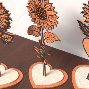 Intra απο ξύλο plywood 3mm-4mm πάχος – Αρχείο κοπής με λέιζερ τριαντάφυλλα, δώρο για την ημέρα της μητέρας Δίασταση 20x20 cm INTRAFABR-119308203 - Image 5
