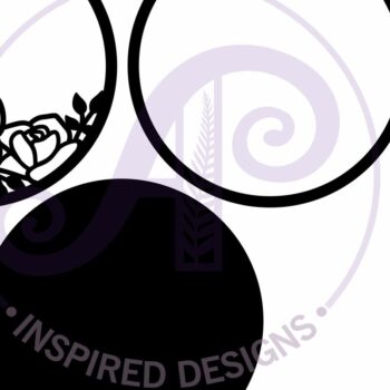 Intra απο ξύλο plywood 3mm-4mm πάχος – Roses Layered Personalized Name Art Wall Δίασταση  20x20 cm INTRAFABR-118853357 - Image 5