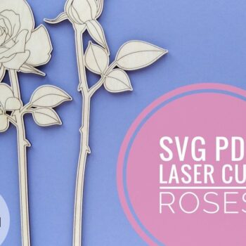 Intra απο ξύλο plywood 3mm-4mm πάχος – Αρχείο βαθμολογίας λέιζερ Roses Δίασταση  20x20 cm INTRAFABR-32441801 - Image 1