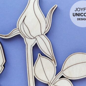 Intra απο ξύλο plywood 3mm-4mm πάχος – Αρχείο βαθμολογίας λέιζερ Roses Δίασταση  20x20 cm INTRAFABR-32441801 - Image 3