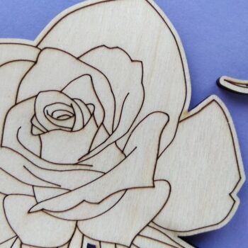 Intra απο ξύλο plywood 3mm-4mm πάχος – Αρχείο βαθμολογίας λέιζερ Roses Δίασταση  20x20 cm INTRAFABR-32441801 - Image 4
