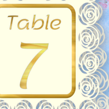 Intra απο ξύλο plywood 3mm-4mm πάχος – Τραπεζάκι Τριαντάφυλλο Αριθμός 7 Δίασταση  20x20 cm INTRAFABR-70188442 - Image 1