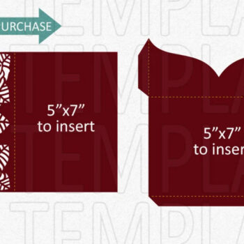 Intra απο ξύλο plywood 3mm-4mm πάχος – Τριαντάφυλλα Trifold Wedding Pocket Cut Δίασταση 20x20 cm INTRAFABR-28873488 - Image 6