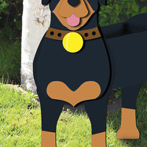 Intra απο ξύλο plywood 3mm-4mm πάχος – Rottweiler Planter Dog Pot Holder Plant Δίασταση  20x20 cm INTRAFABR-103589076