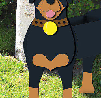 Intra απο ξύλο plywood 3mm-4mm πάχος – Rottweiler Planter Dog Pot Holder Plant Δίασταση  20x20 cm INTRAFABR-103589076 - Image 1