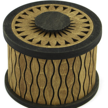 Intra απο ξύλο plywood 3mm-4mm πάχος – Στρογγυλό κουτί. Αρχείο κουτιού αποκοπής λέιζερ. Δίασταση  20x20 cm INTRAFABR-119116233 - Image 2