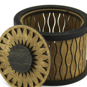 Intra απο ξύλο plywood 3mm-4mm πάχος – Στρογγυλό κουτί. Αρχείο κουτιού αποκοπής λέιζερ. Δίασταση  20x20 cm INTRAFABR-119116233 - Image 7