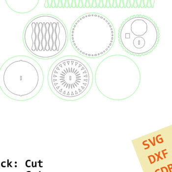 Intra απο ξύλο plywood 3mm-4mm πάχος – Στρογγυλό κουτί. Αρχείο κουτιού αποκοπής λέιζερ. Δίασταση  20x20 cm INTRAFABR-119116233 - Image 8