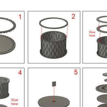 Intra απο ξύλο plywood 3mm-4mm πάχος – Στρογγυλό κουτί. Αρχείο κουτιού αποκοπής λέιζερ. Δίασταση  20x20 cm INTRAFABR-119116233 - Image 9