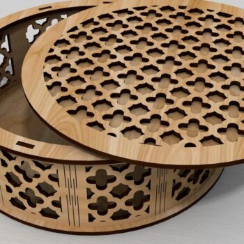 Intra απο ξύλο plywood 3mm-4mm πάχος – Πακέτο στρογγυλών κουτιών Δίασταση  20x20 cm INTRAFABR-105741588 - Image 3
