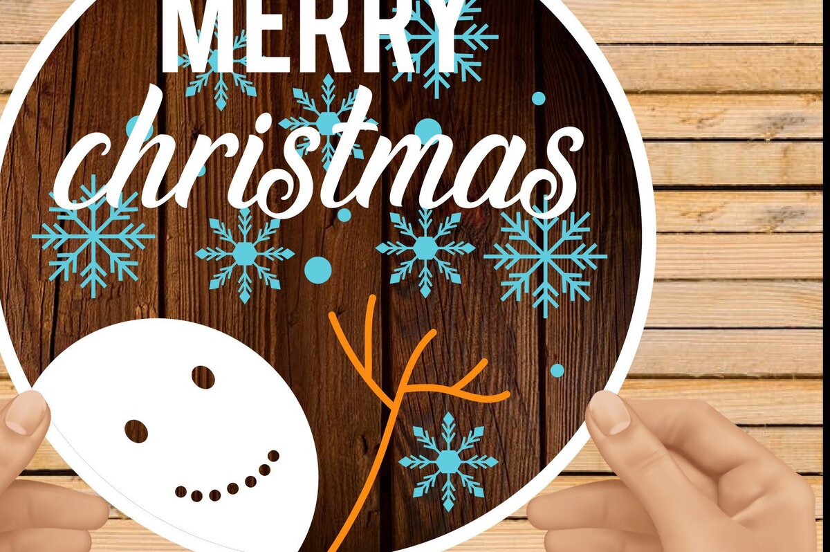 Intra απο ξύλο plywood 3mm-4mm πάχος – Στρογγυλή Χριστουγεννιάτικη Πόρτα Καλωσορίσματος Δίασταση  20x20 cm INTRAFABR-39106974