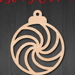 Intra απο ξύλο plywood 3mm-4mm πάχος – Στρογγυλό χριστουγεννιάτικο γλειφιτζούρι στολίδι Δίασταση  20x20 cm INTRAFABR-108193189