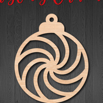 Intra απο ξύλο plywood 3mm-4mm πάχος – Στρογγυλό χριστουγεννιάτικο γλειφιτζούρι στολίδι Δίασταση  20x20 cm INTRAFABR-108193189 - Image 1