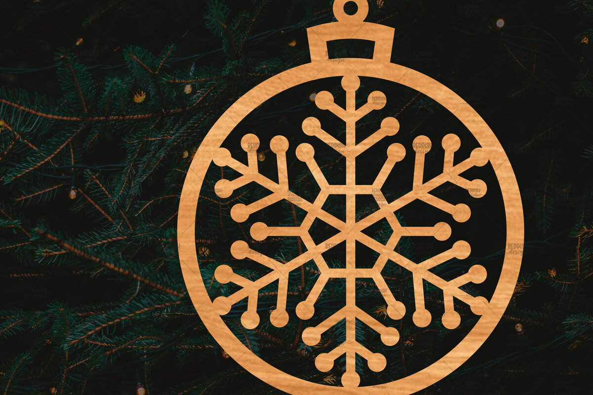 Intra απο ξύλο plywood 3mm-4mm πάχος – Στρογγυλό Χριστουγεννιάτικο Στολίδι Δίασταση  20x20 cm INTRAFABR-106941496