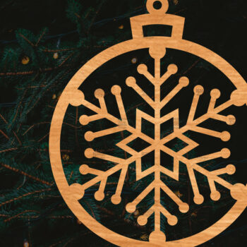 Intra απο ξύλο plywood 3mm-4mm πάχος – Στρογγυλό Χριστουγεννιάτικο Στολίδι Δίασταση 20x20 cm INTRAFABR-106941605 - Image 1