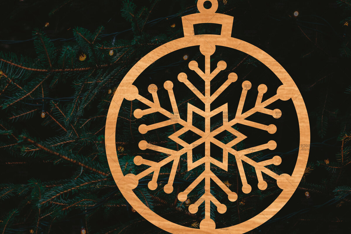 Intra απο ξύλο plywood 3mm-4mm πάχος – Στρογγυλό Χριστουγεννιάτικο Στολίδι Δίασταση  20x20 cm INTRAFABR-106941605