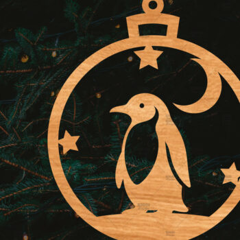 Intra απο ξύλο plywood 3mm-4mm πάχος – Στρογγυλό Χριστουγεννιάτικο Στολίδι Δίασταση 20x20 cm INTRAFABR-106941972 - Image 1