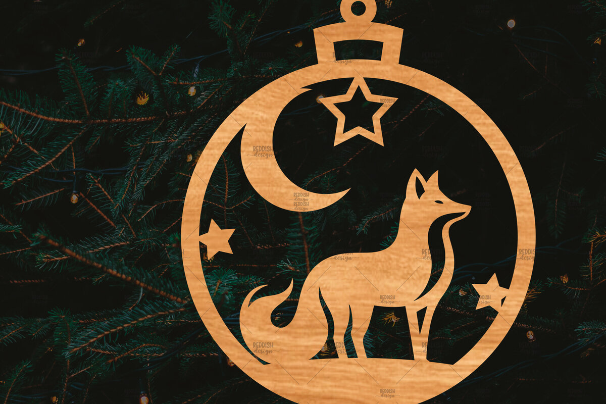 Intra απο ξύλο plywood 3mm-4mm πάχος – Στρογγυλό Χριστουγεννιάτικο Στολίδι Δίασταση  20x20 cm INTRAFABR-106942237